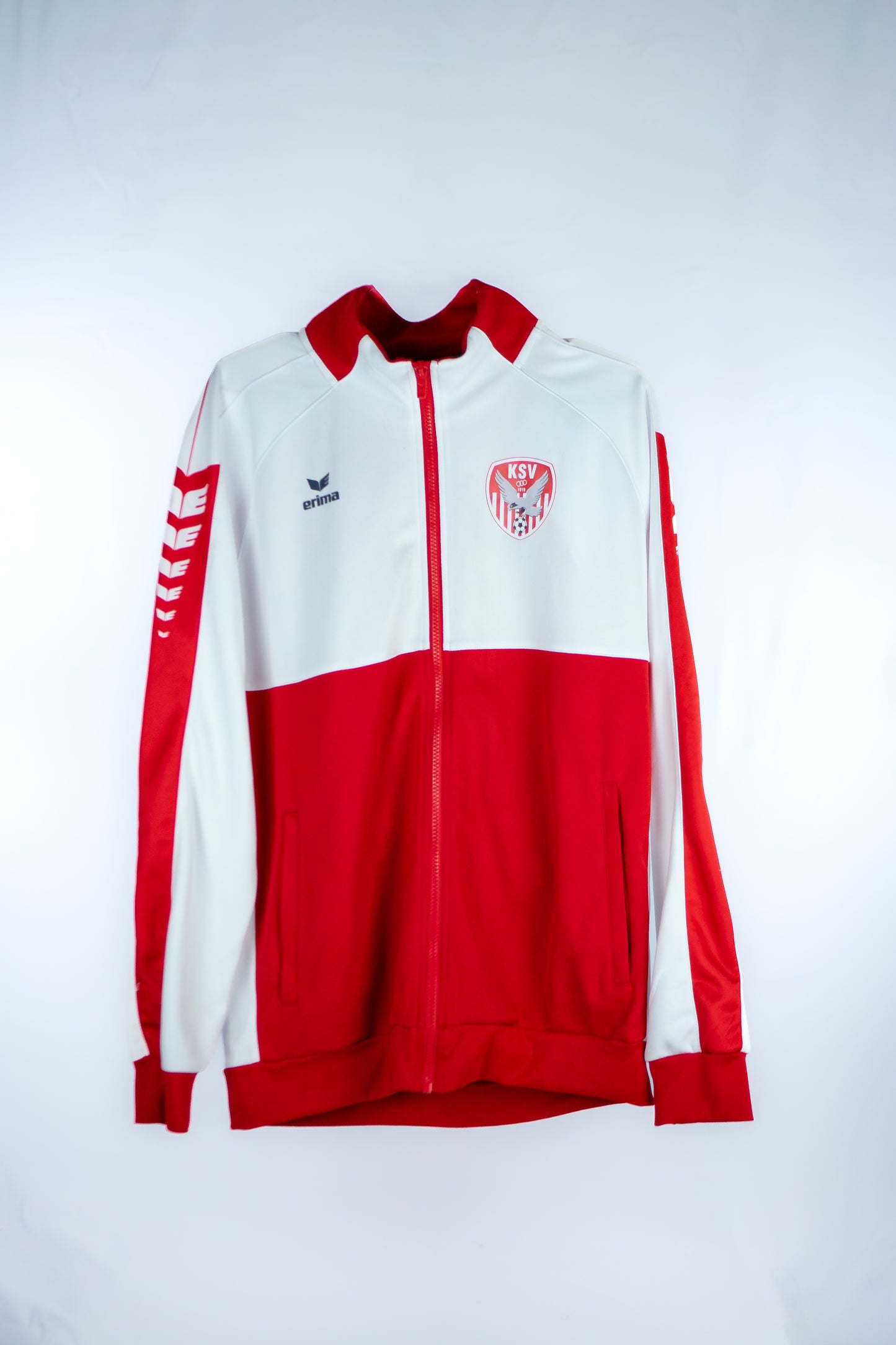 Zip-Up Erima rot/weiß